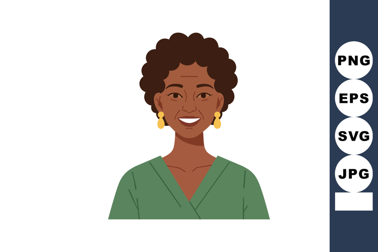 Curly Hair Clipart Image 12