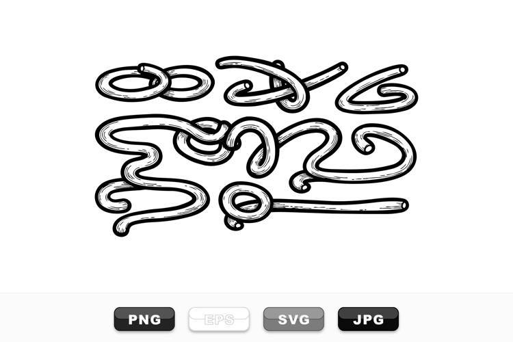 Hand Drawn Swirl Vector Set For Crafting