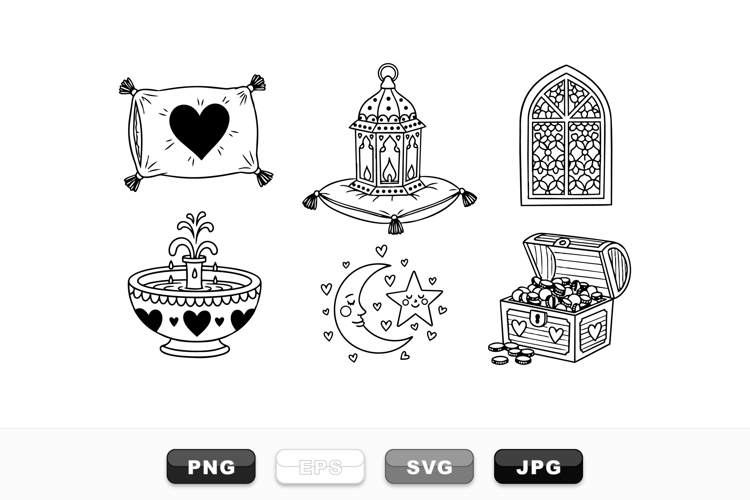Hand Drawn Magic Night Clipart Bundle Pack
