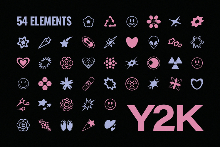 Y2K Metamodern Shapes Set