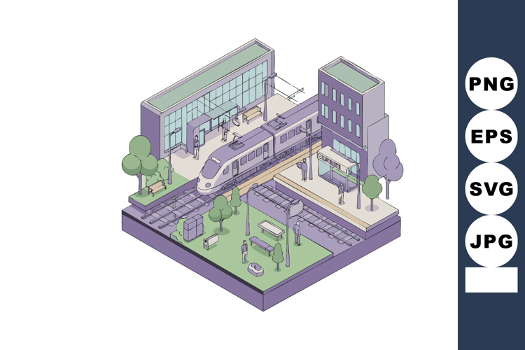 Train Station Clipart Image 7