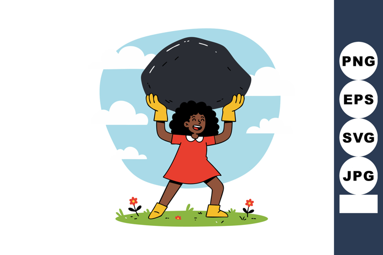 Black Hair Clipart Image 5