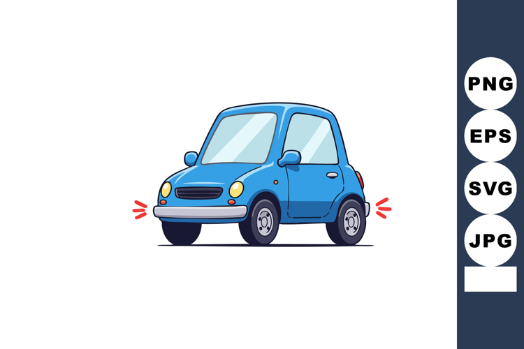 Blue Car Clipart Image 11