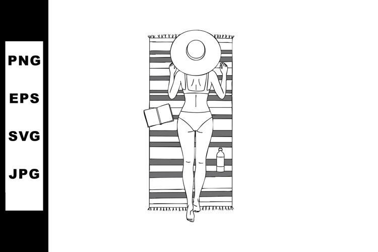 Beach Towel Clipart Image 24