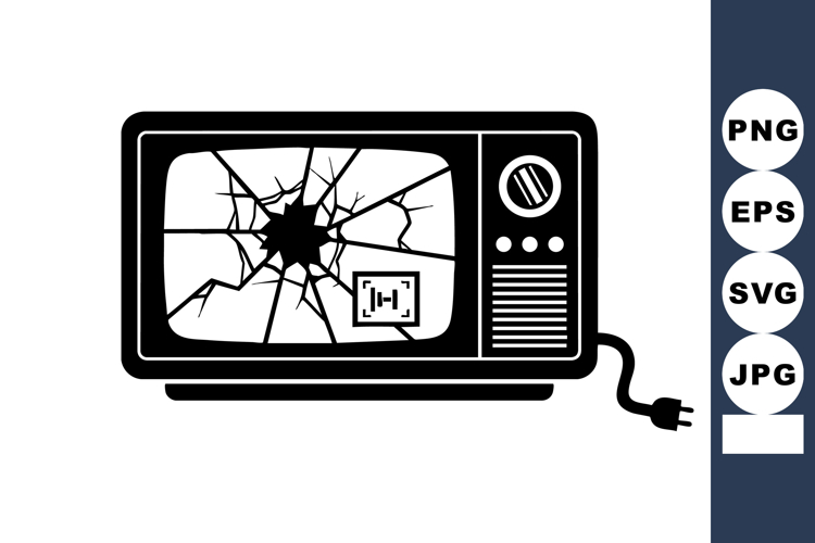 Broken vintage microwave oven with cracked glass window and