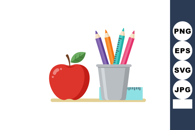 Colorful Pencils Clipart Image 4