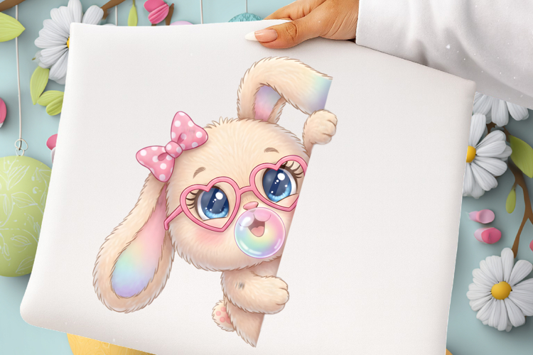 Yarn Crochet Easter Bunny PNG, Bunny PNG