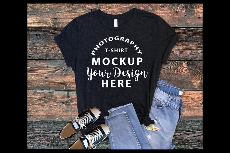 Black Tshirt Mockup Image 11