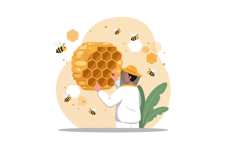 Honey Bees Clipart Image 7