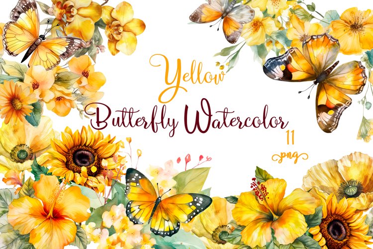 Yellow Butterfly Png Image 4