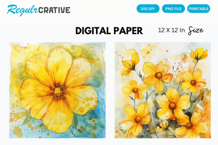Yellow Flower Clipart Image 14