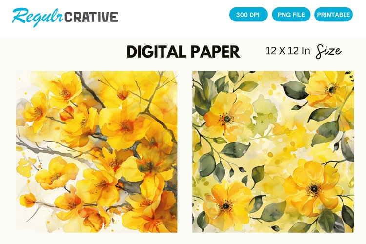 Yellow Flower Clipart Image 13
