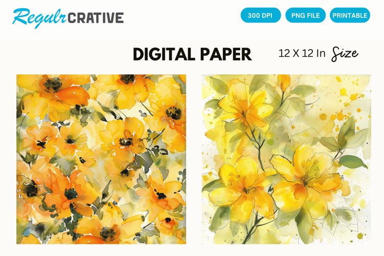 Yellow Flower Clipart Image 9