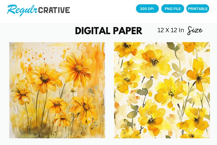 Yellow Flower Clipart Image 8