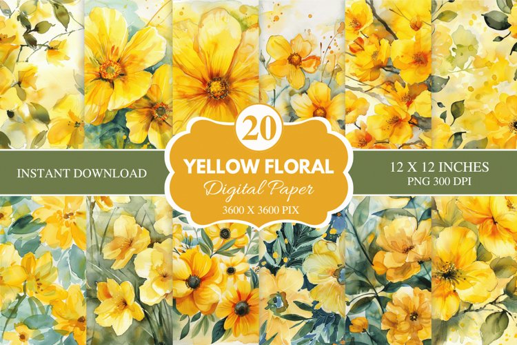 Yellow Flower Clipart Image 6