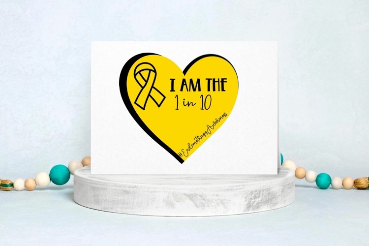 Yellow Heart spoonie/ Endometriosis awareness