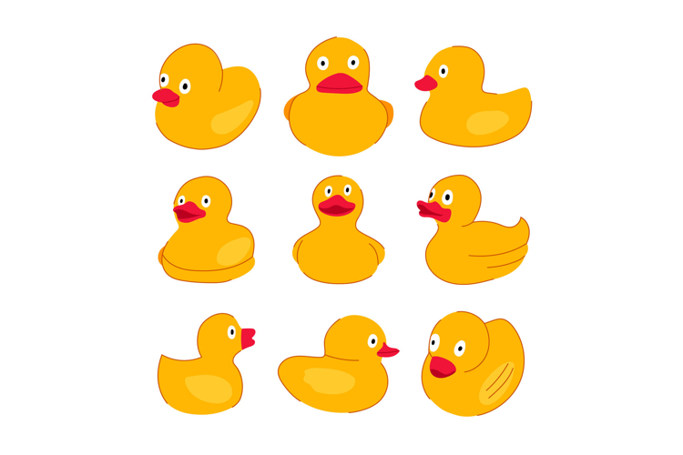 Yellow rubber ducks creating a playful bath time toy collect