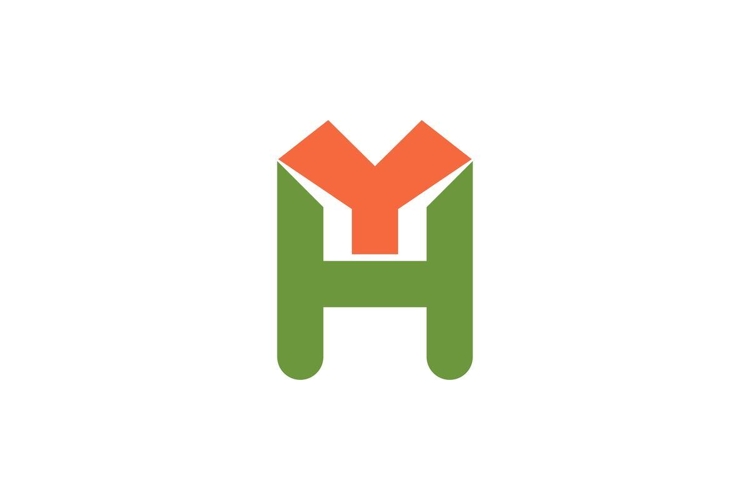 YH HY letter logo design.