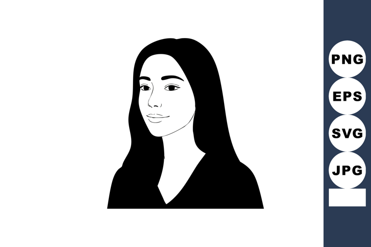 Long Hair Clipart Image 8