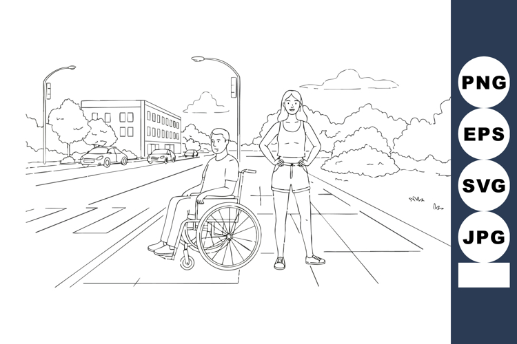 Wheelchair Doodle Image 24
