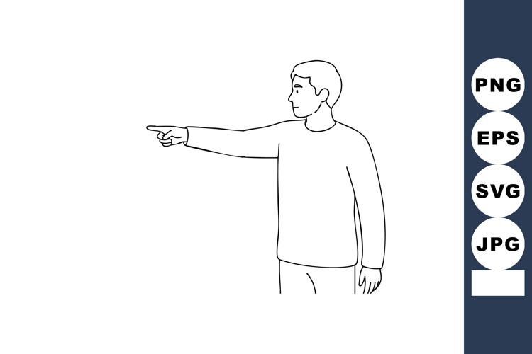 Finger Point Clipart Image 9