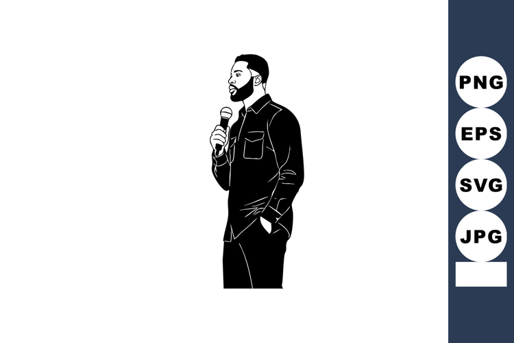 Microphone Silhouette Image 14