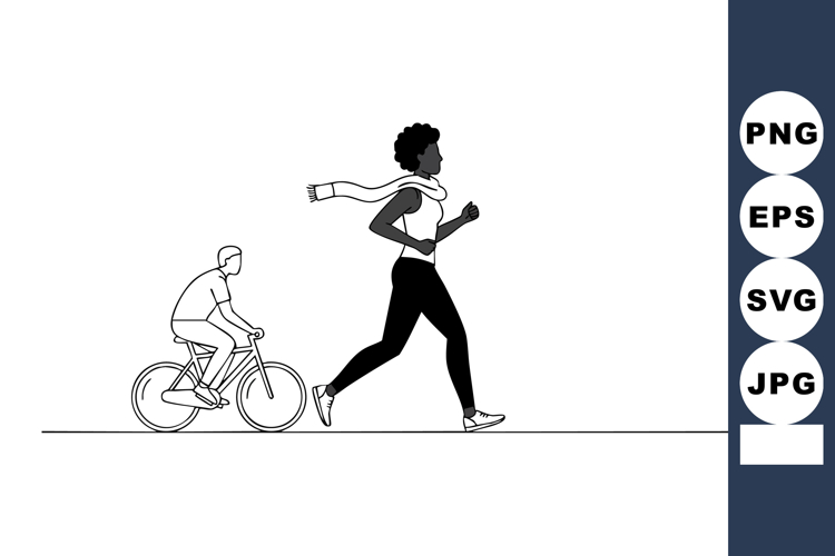 Man Running Silhouette Image 8