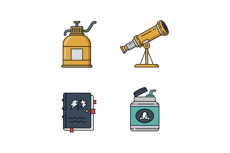 Vintage microscope soap dispenser telescope and science note