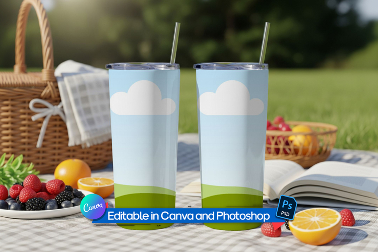 Outdoor tumbler mockup