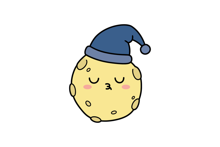 Cute Moon Clipart Image 14