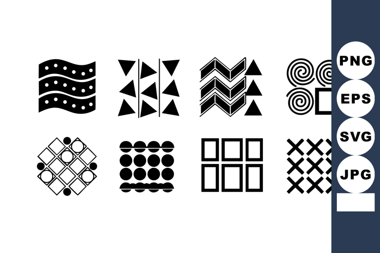 Abstract black and white geometric shapes pattern vector ill