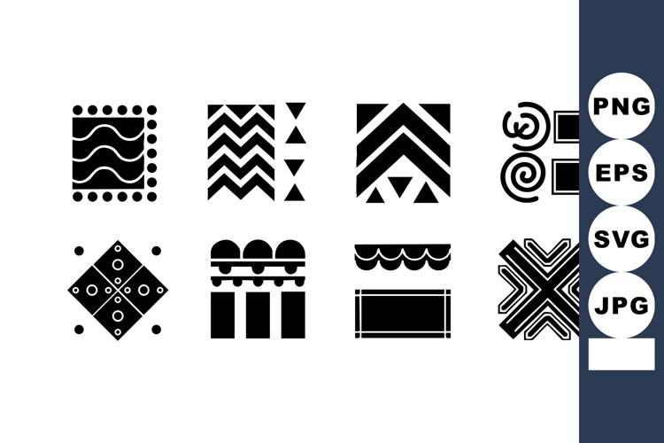 Abstract geometric shapes and patterns vector icons