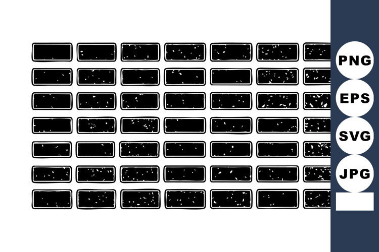 Vintage black grunge rectangular label tags collection vecto