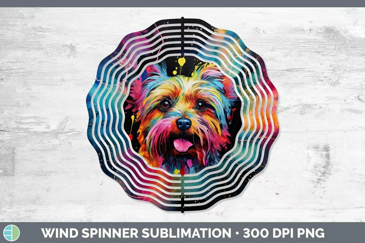 Yorkshire Terrier Wind Spinner | Sublimation Spinner Designs