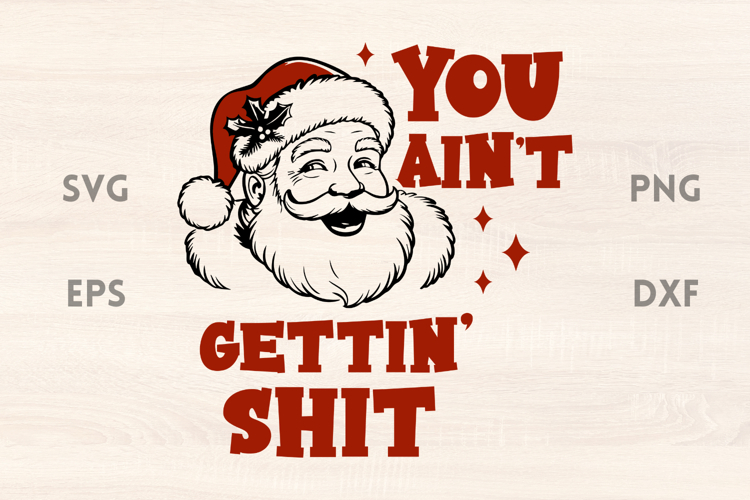 Sarcastic Funny Santa Quote SVG
