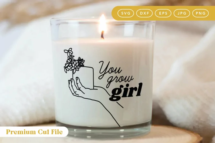 You Grow Girl SVG | Succulent Cut File