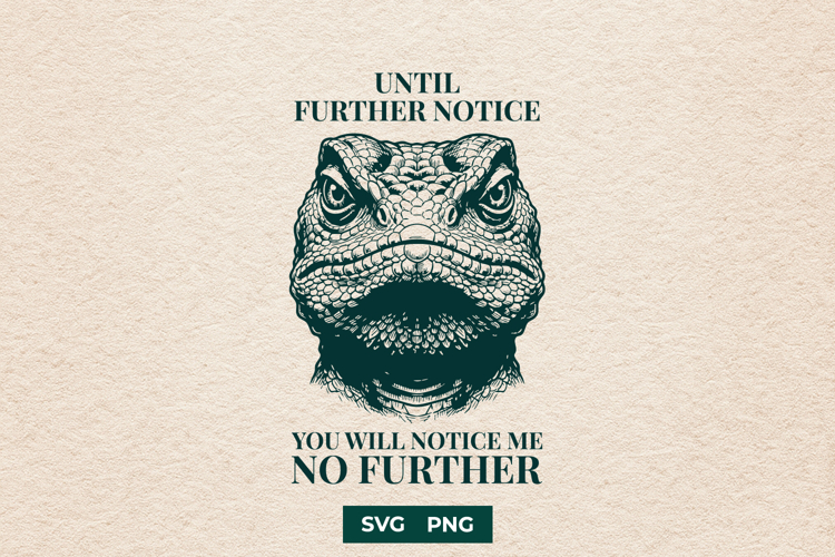 Funny Lizard Introvert Quote SVG - Vintage Engraving PNG example image 1