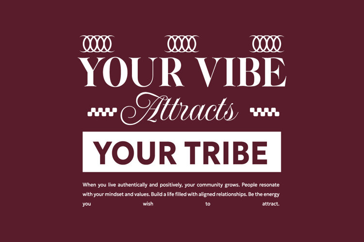 Your Vibe Attracts Your Tribe Urban Typography T-shirt example image 1