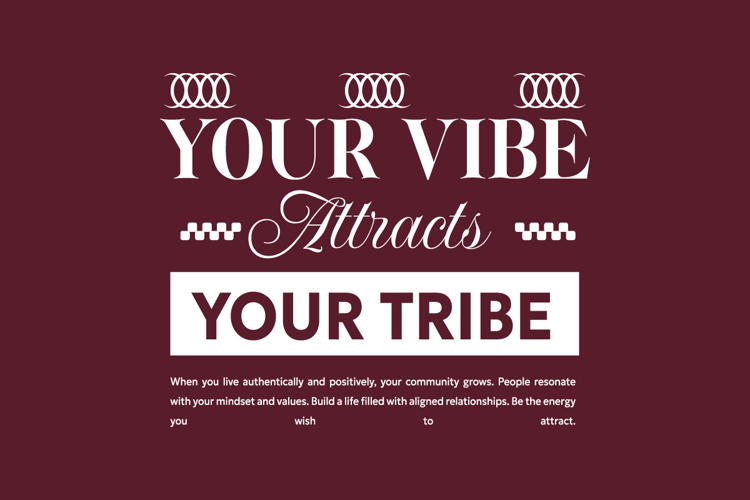 Your Vibe Attracts Your Tribe Urban Typography T-shirt