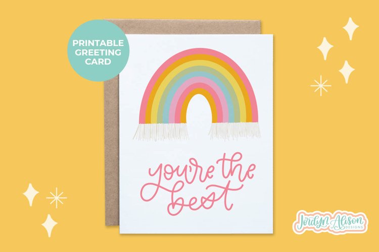 You're the Best, Printable Friendship Card