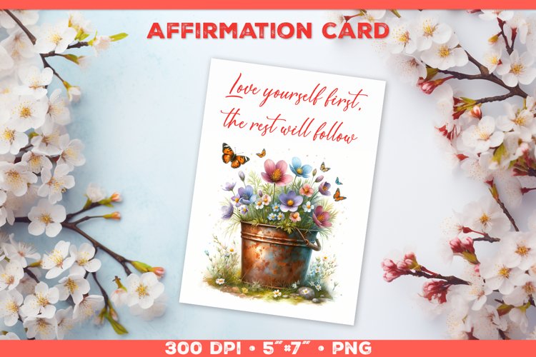 Positive Card for Your Beautiful Self.