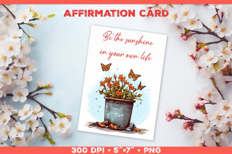 Positive Card for Your Beautiful Self. example image 1