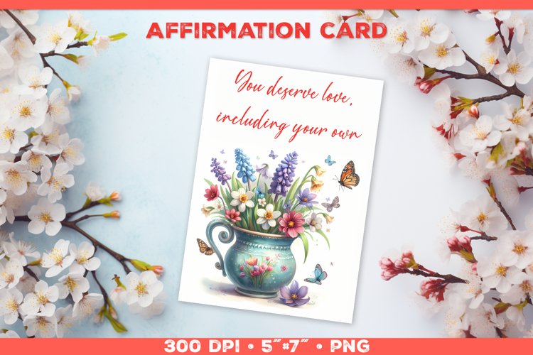 Positive Card for Your Beautiful Self. example image 1