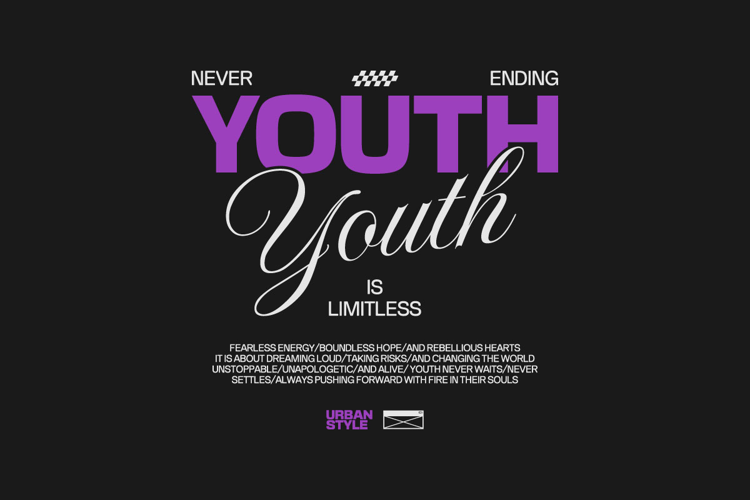Youth Future Urban Typography Streetwear T-shirt Design
