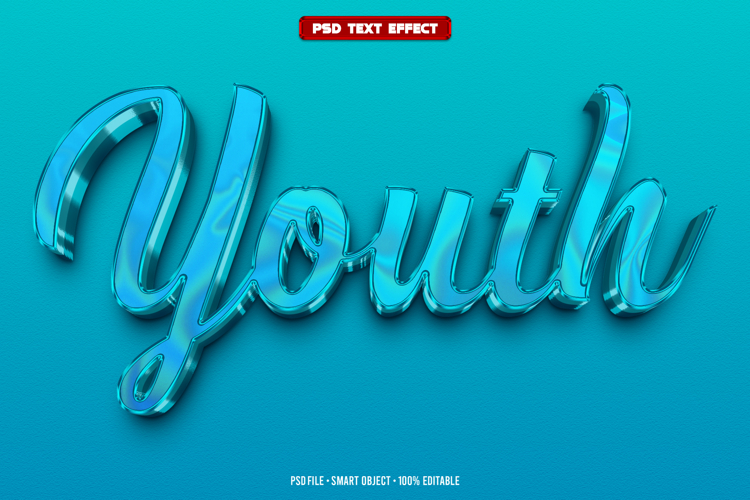 Youth 3D editable text effect