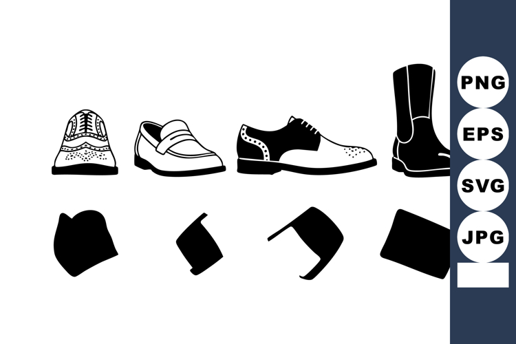 Black And White Shoe Clipart Image 2