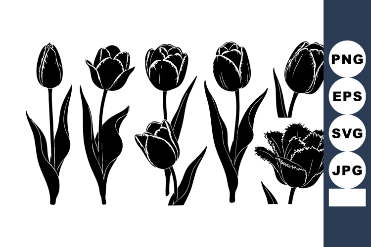 Flower Clipart Black And White Image 9