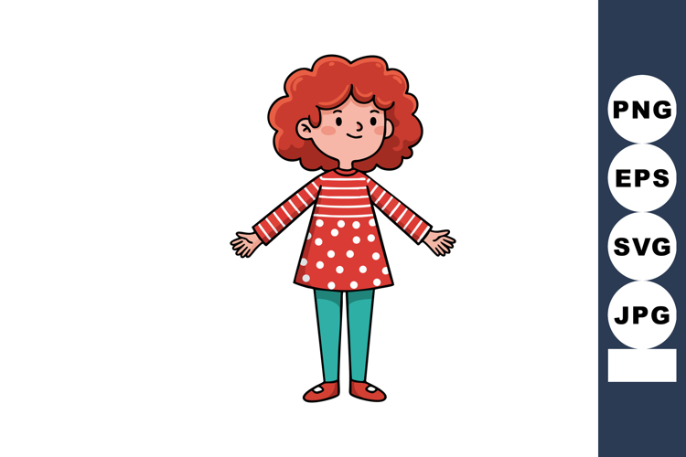 Curly Hair Clipart Image 3