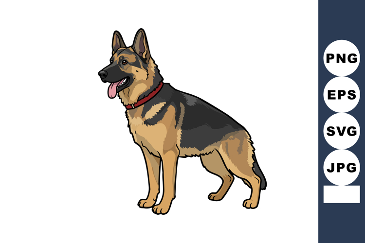 German Shepherd Clipart Image 4