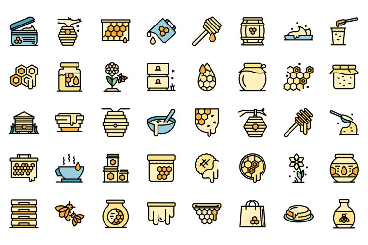 Nectar icons set vector flat example image 1